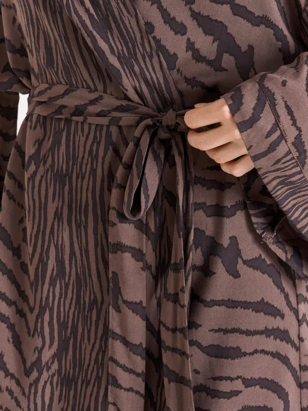 Women's kimono, homewear, size S, viscose, black and white, Zefina, image-2