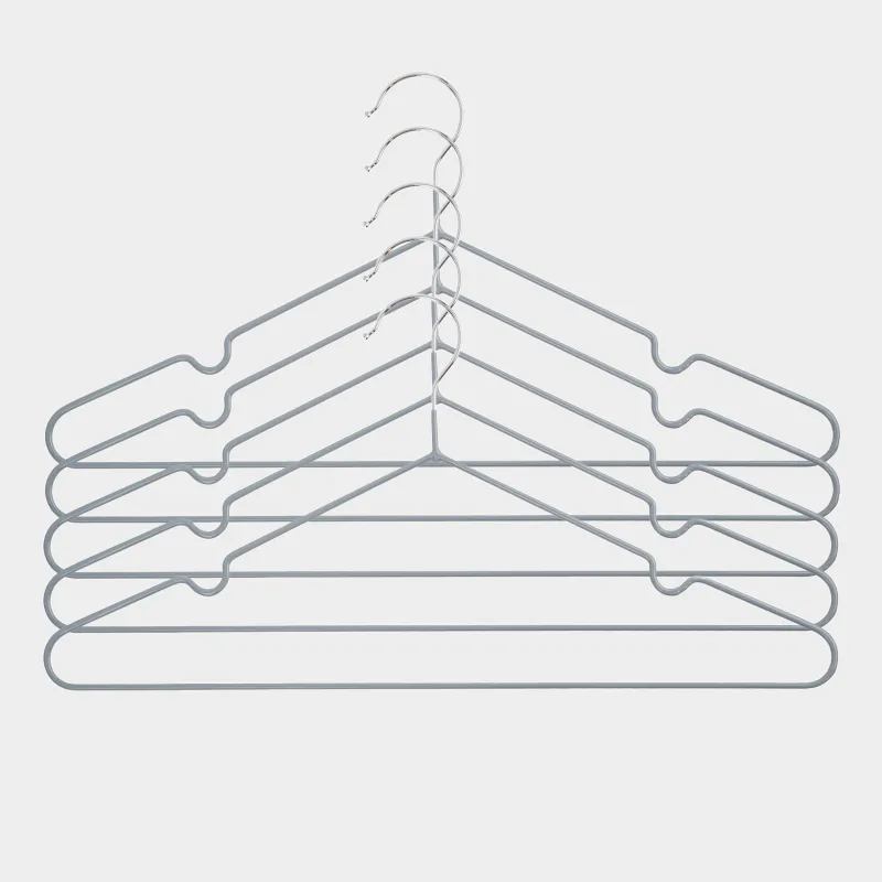 Hanger, 40 cm, 5 pcs, metal coated, gray, Colorful house