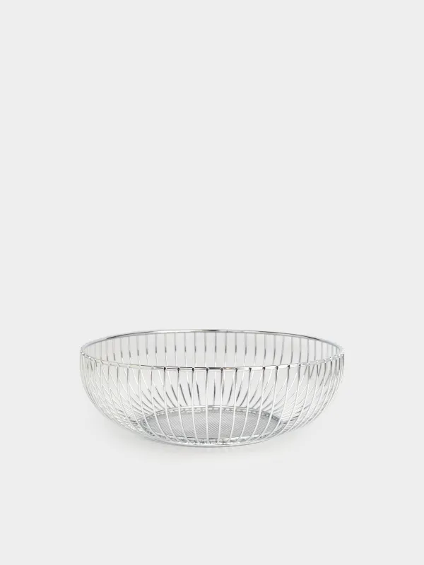 Fruit basket, 25 cm, metal, silver, Twist silver, image-0