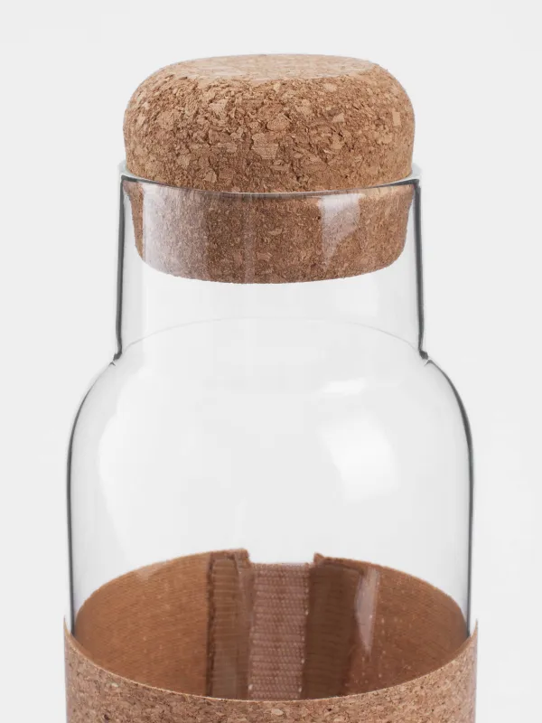 Beverage bottle, 1.25 l, with zarf, Used glass stopper, Clear font, image-3