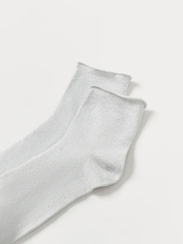Women's socks, size 36-38, cotton / polyester, milky, Glint, image-3