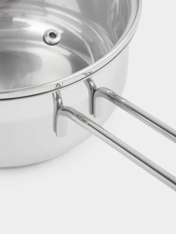 Saucepan, 16 cm, 1.4 l, with lid, steel / glass, Egoist lite, image-2