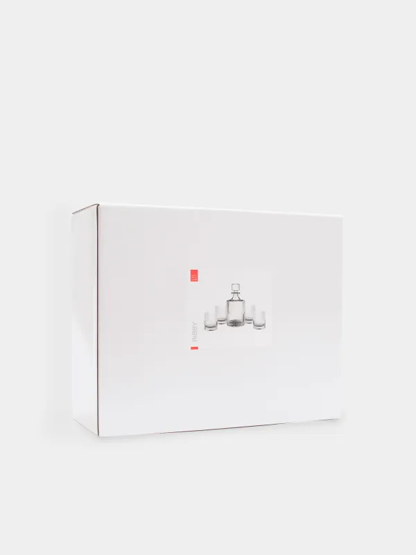 Drink set, 4 persons, 5 items, decanter / glasses, glass R, Ribby, image-5