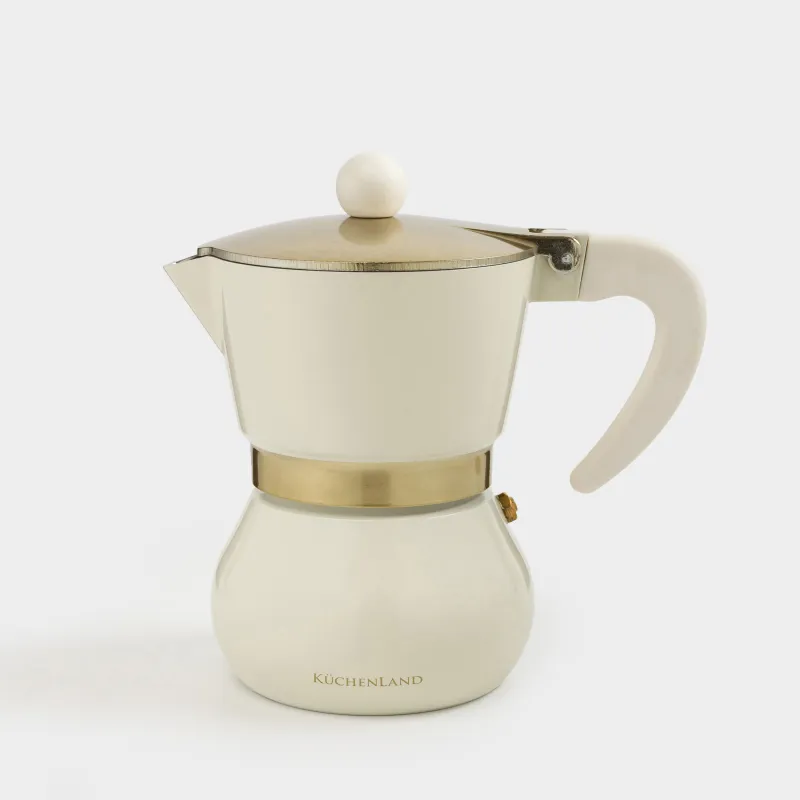 Geyser coffee maker, 300 ml, aluminum / plastic, beige-gold, Laneri