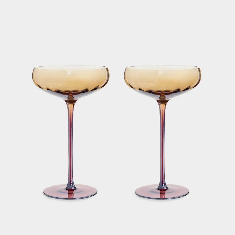 Drinking glass, 220 ml, 2 pcs, glass, amber brown, Filo R color