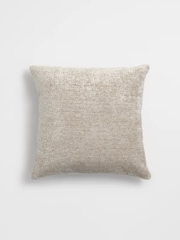 Decorative pillow, 45x45 cm, velvet, beige, Nordkap, image-0