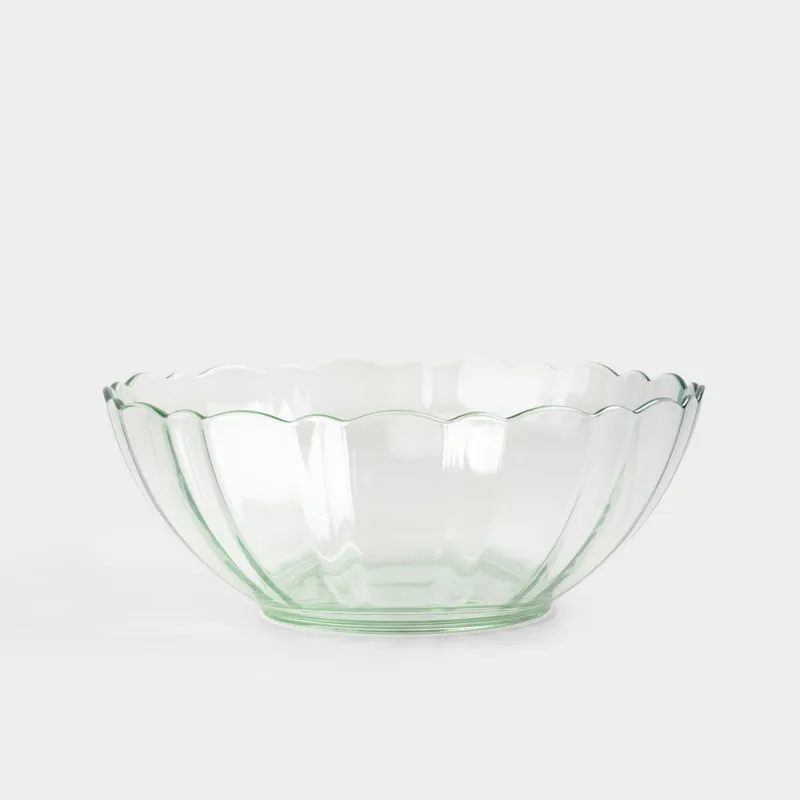 Salad bowl, 20x8 cm, 1.3 l, glass, green, Nelton color