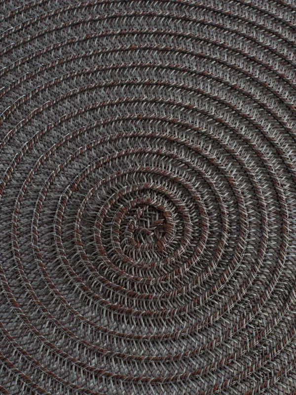 Placemat, 38 cm, polypropylene/PET, Round, Graphite, Basic, image-1