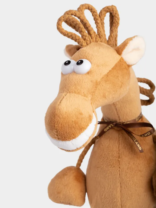 Toy, 30 cm, soft, polyester, brown, Horse, Horse toy, image-3