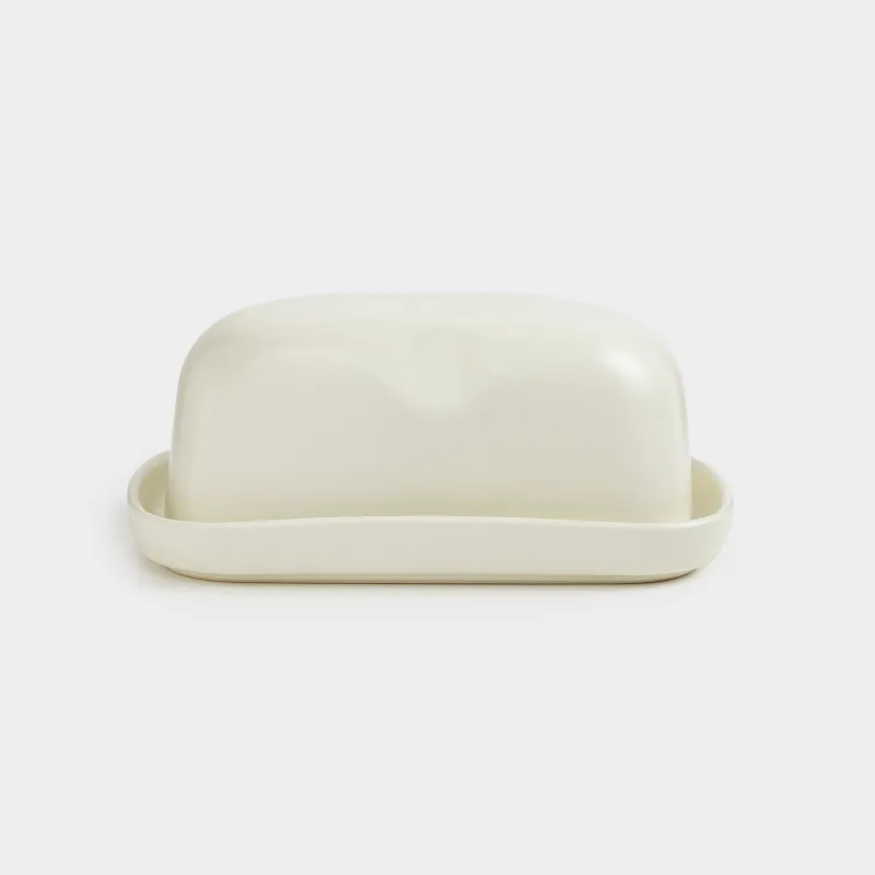Butter dish, 18 cm, ceramic, rectangular, beige, Laneri