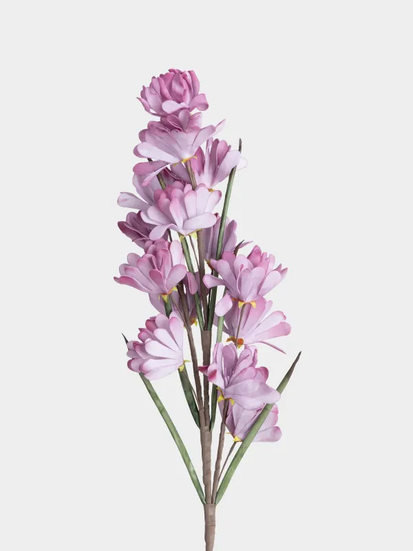 Decorative branch, 90 cm, EVA, Purple gladioli, Flower garden, image-3