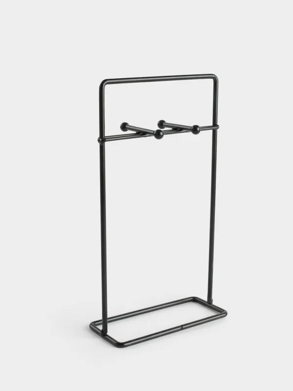 Cutting board, 22x14 cm, 4 pcs, on a stand, bamboo / steel, rectangular, Bamboo, image-7