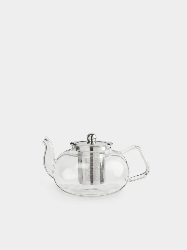 Teapot, 850 ml, B/steel glass, Classic, image-0