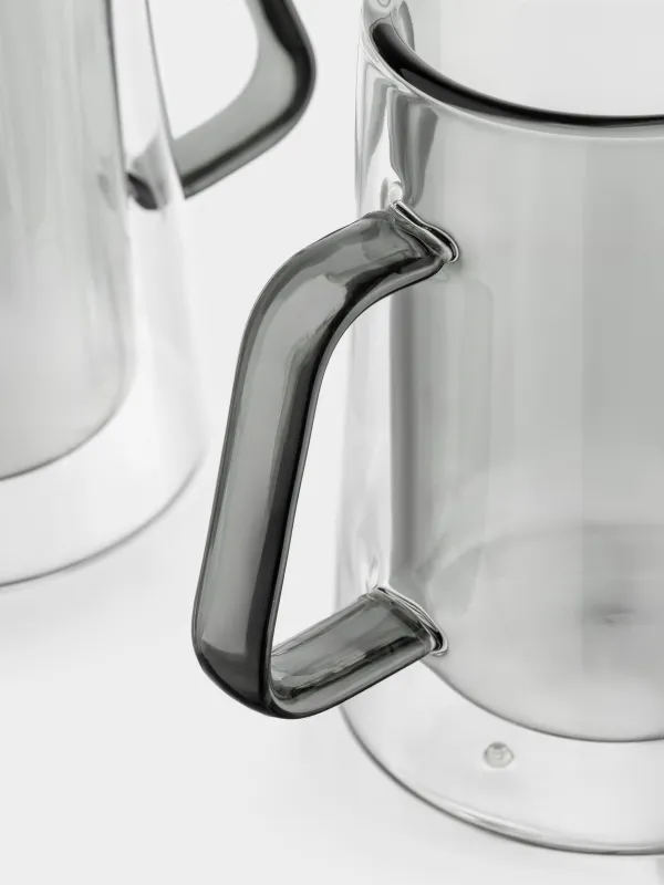 Mug, 300 ml, 2 pcs, glass B, grey, Air Color, image-4