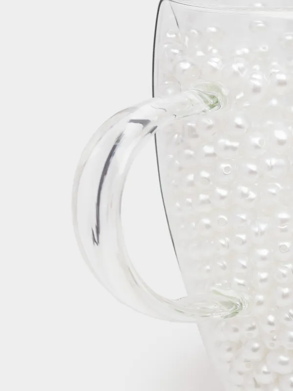 Mug, 330 ml, glass B/plastic, with pearls inside, Design, Air decor, image-3