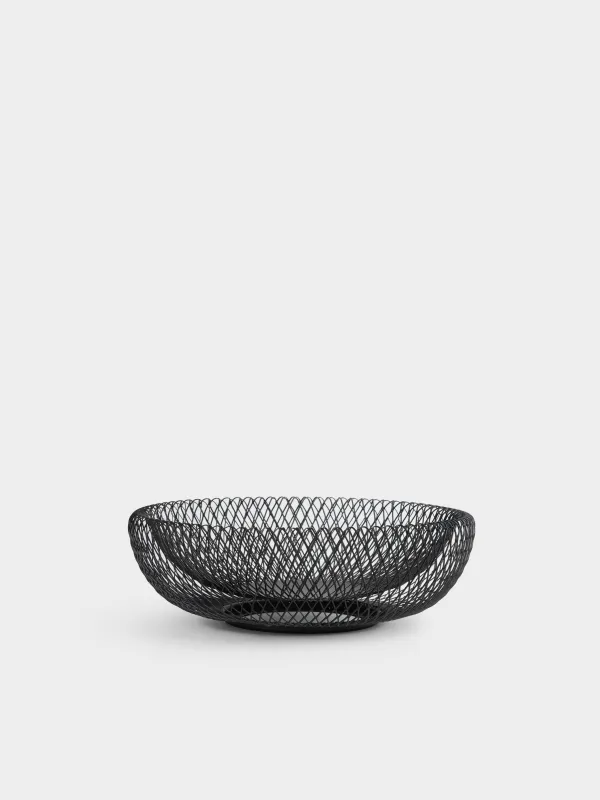 Fruit basket, 25 cm, metal, black, Mesh, Twist cell, image-0