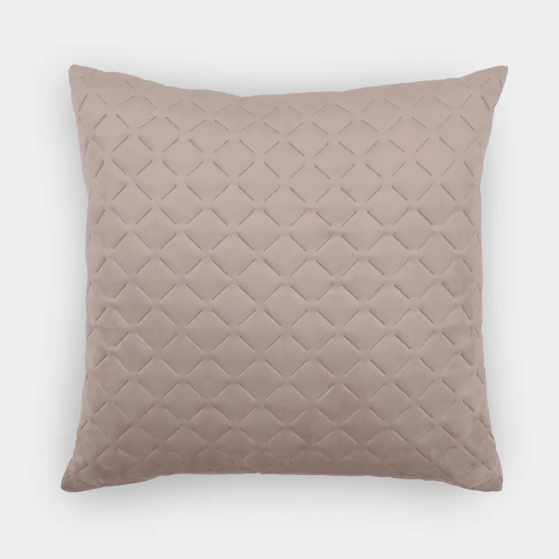 Decorative pillow, 45x45, quilted, corduroy, lilac, Rhombuses, Sewing