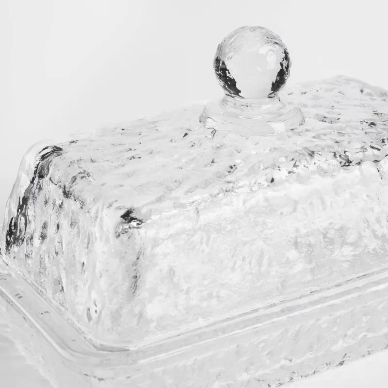 Butter dish, 16 cm, glass, rectangular, Nautilus, image-4