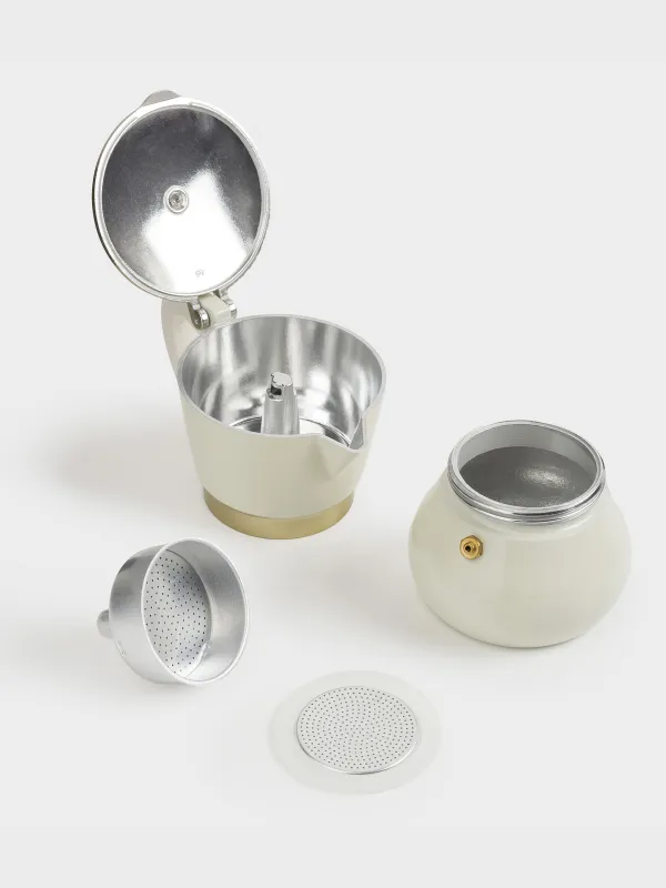 Geyser coffee maker, 300 ml, aluminum / plastic, beige-gold, Laneri, image-4