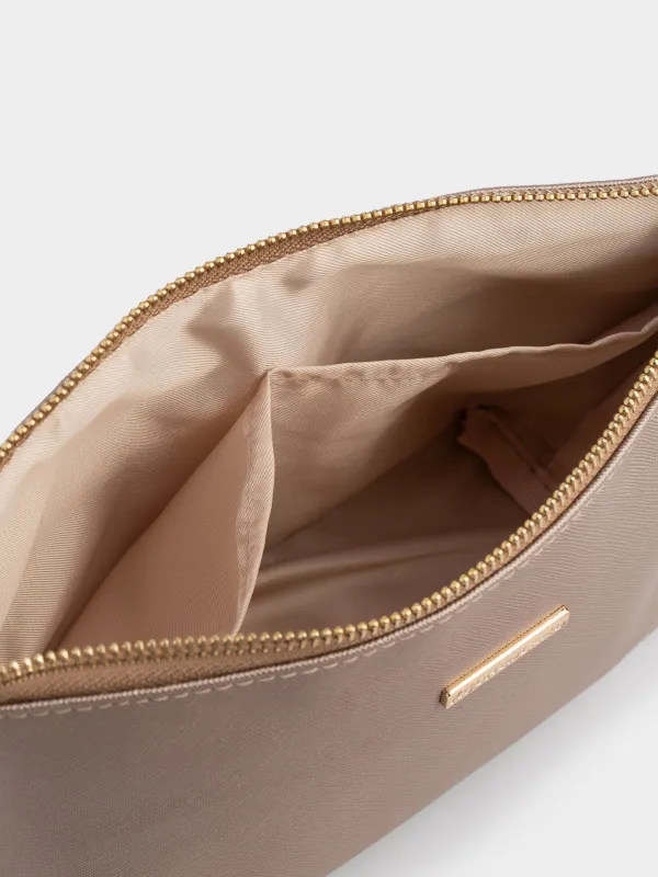 Cosmetic bag, 26x13 cm, PVC, golden, Beauty, image-2