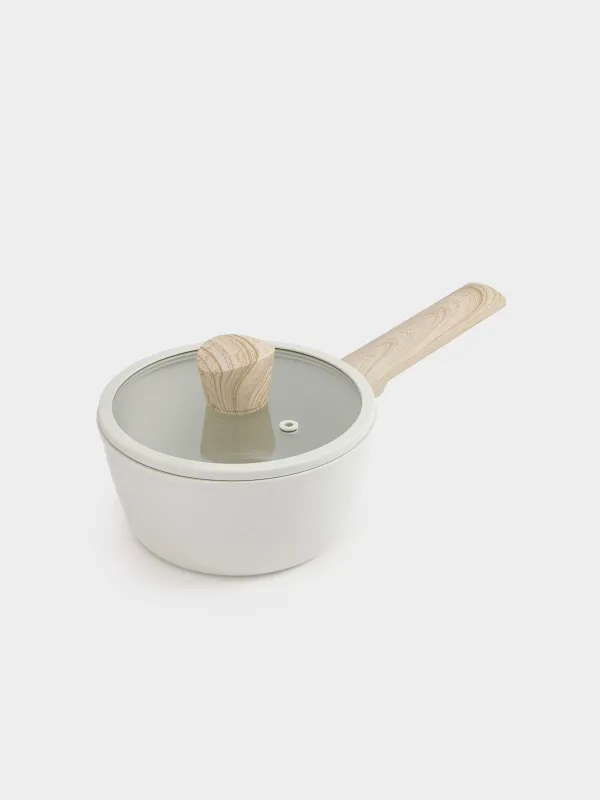 Saucepan, 16 cm, 1.3 l, with lid, coated, aluminum, milky, Sentimentality, image-1