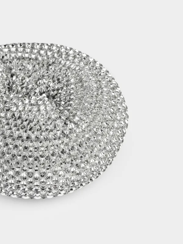 Cleaning sponge, 7 cm, 3 pcs, metal, silver, Clean, image-3