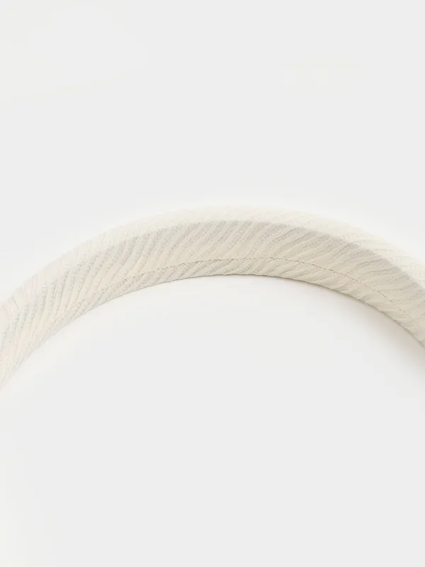 Hair band, 14x16 cm, Polyester / plastic, Beige, Lines, Basic, image-4