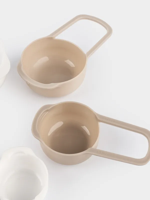 Measuring spoon set, 6 pcs, plastic, beige-cream, Bakery, image-6