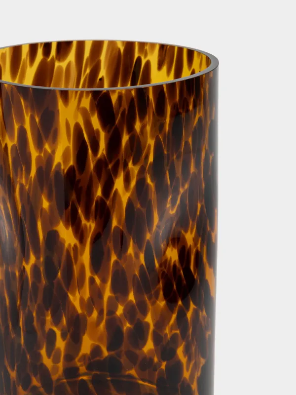 Flower vase, 24 cm, glass, brown, Animal pattern, Nors color, image-2