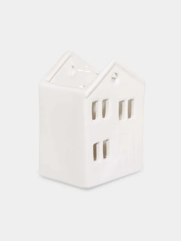 Kitchen accessories stand, 15 cm, ceramic, white, House, House shape, image-1