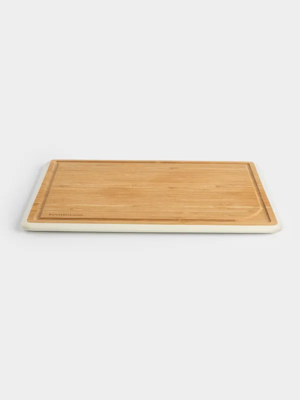 Cutting board, 38x28 cm, bamboo, rectangular, milk edging, Bamboo, image-3