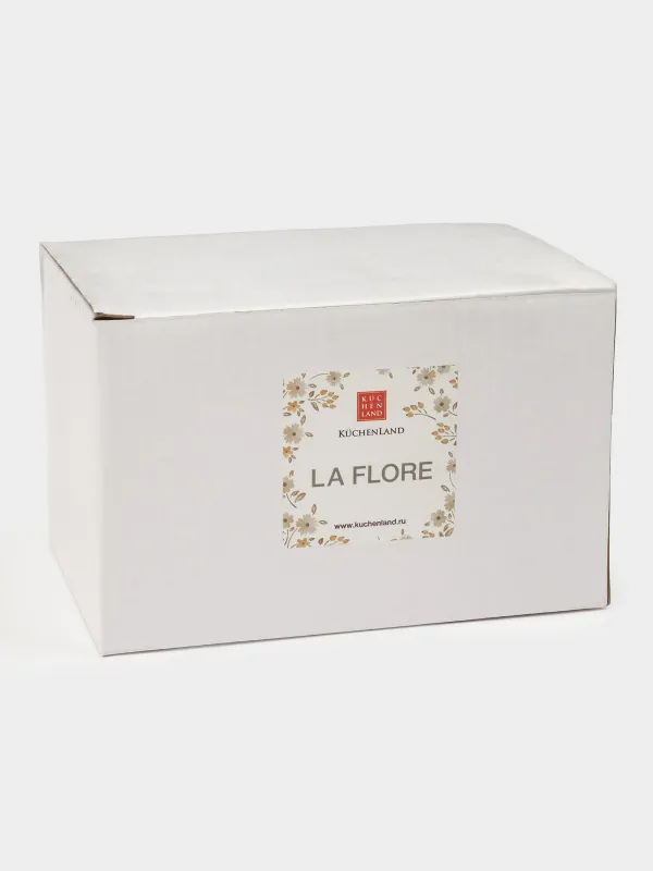 Mug, 440 ml, ceramic, milky, Vintage flowers, La flore, image-4