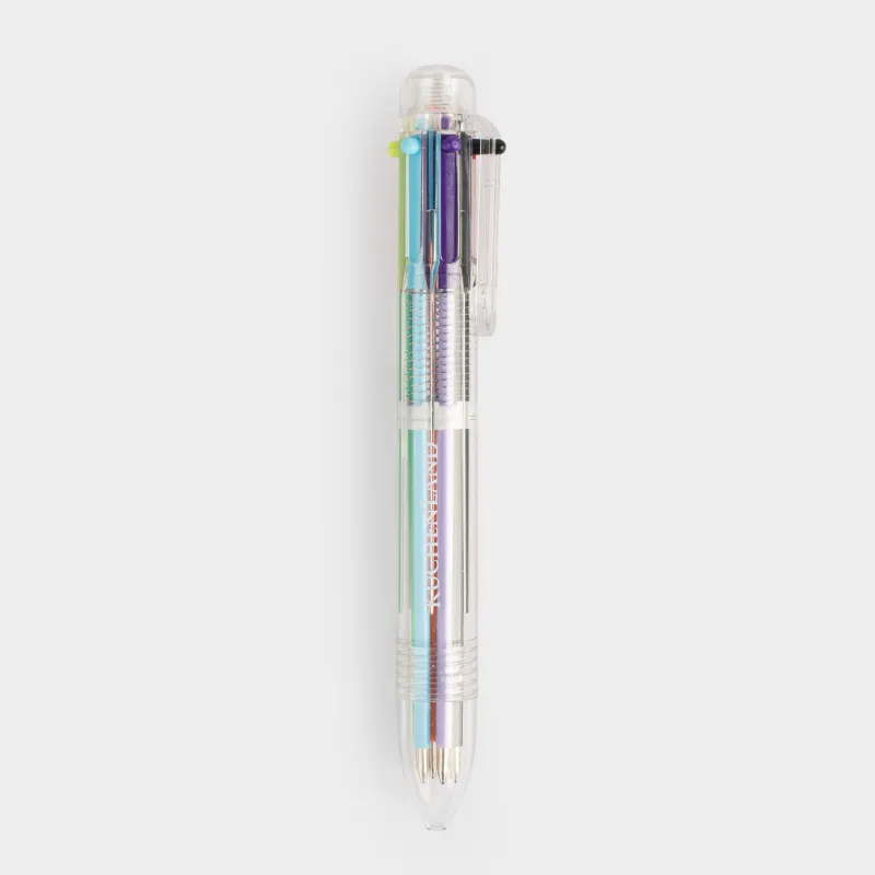 Ballpoint pen, multicolor, 14 cm, 6 colors, plastic, Draw