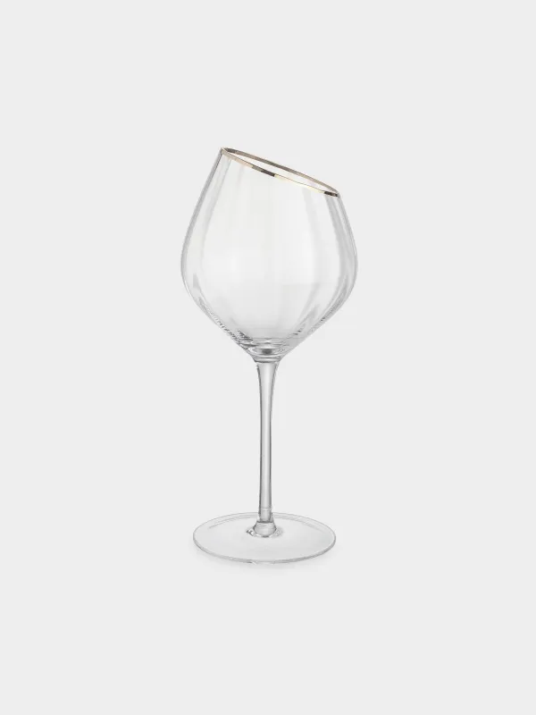 Drinking glass, 560 ml, 2 pcs, glass, with golden edging, Charm R gold, image-4