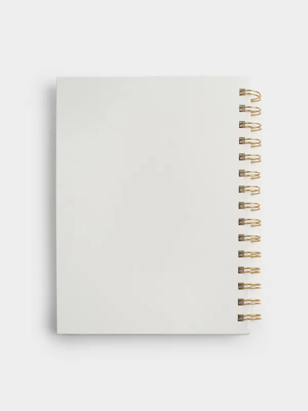 Notebook, with pen, 15x20 cm, 80 l, on rings, polyurethane, ecru, Stationery gold, image-6