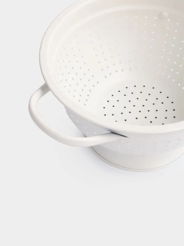 Colander, 22 cm, with two handles, steel, Milk, Soft, image-2