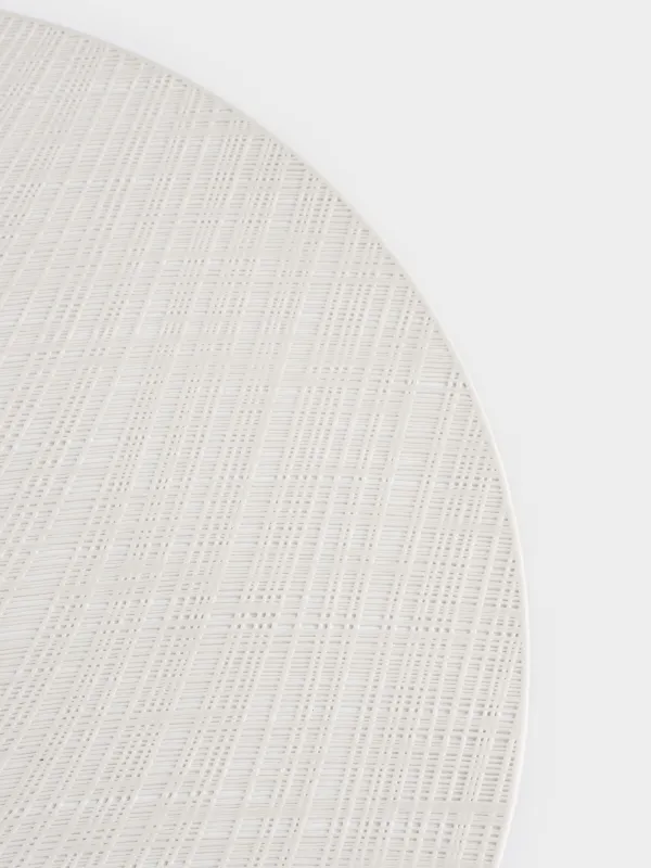 Napkin for appliances, 38 cm, PVC, round, white, Azhur Grid, image-3