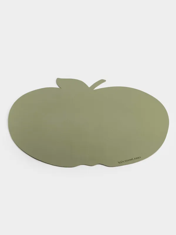 Placemat, 35x40 cm, PVC, shaped, khaki, Apple, Rock shape, image-1