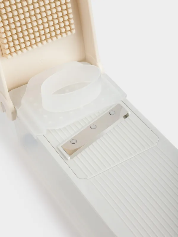 Shredder, 28 cm, 5 attachments, mechanical, plastic / steel, Beige, Soft, image-3