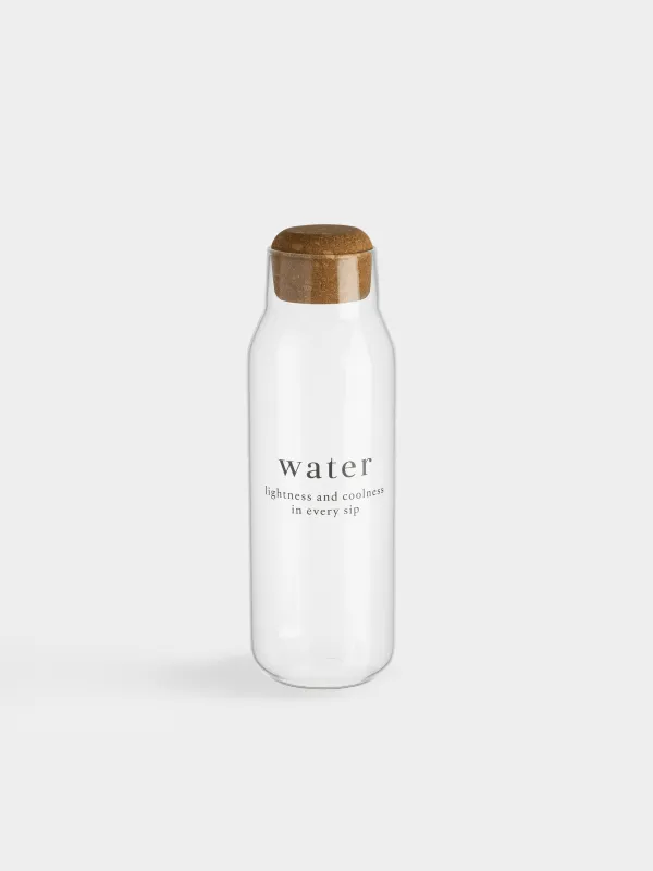 Beverage bottle, 1.25 l, glass B, Life is simple, Clear font, image-0