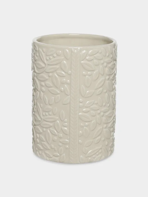 Kitchen accessories stand, 16 cm, ceramic, cream, Petals, Impression, image-0