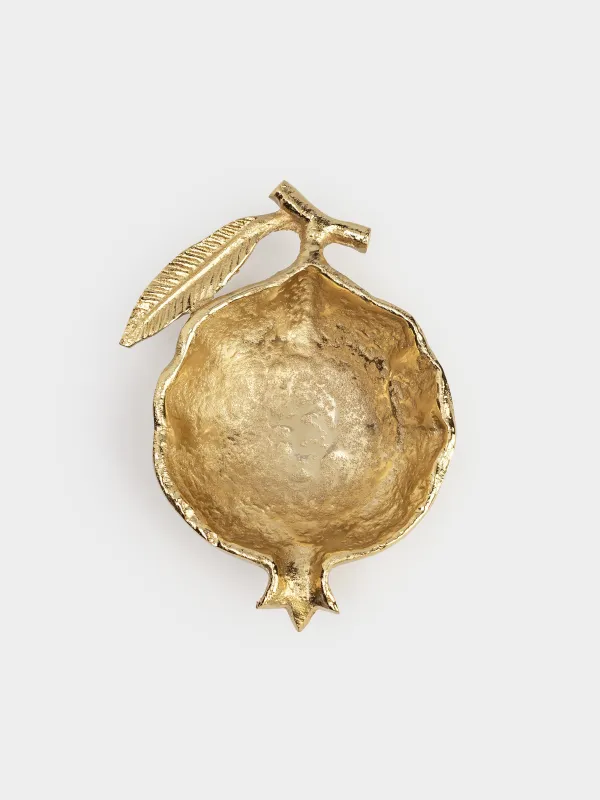 Decorative dish, 19x14 cm, metal, golden, Garnet, Fantastic gold, image-4