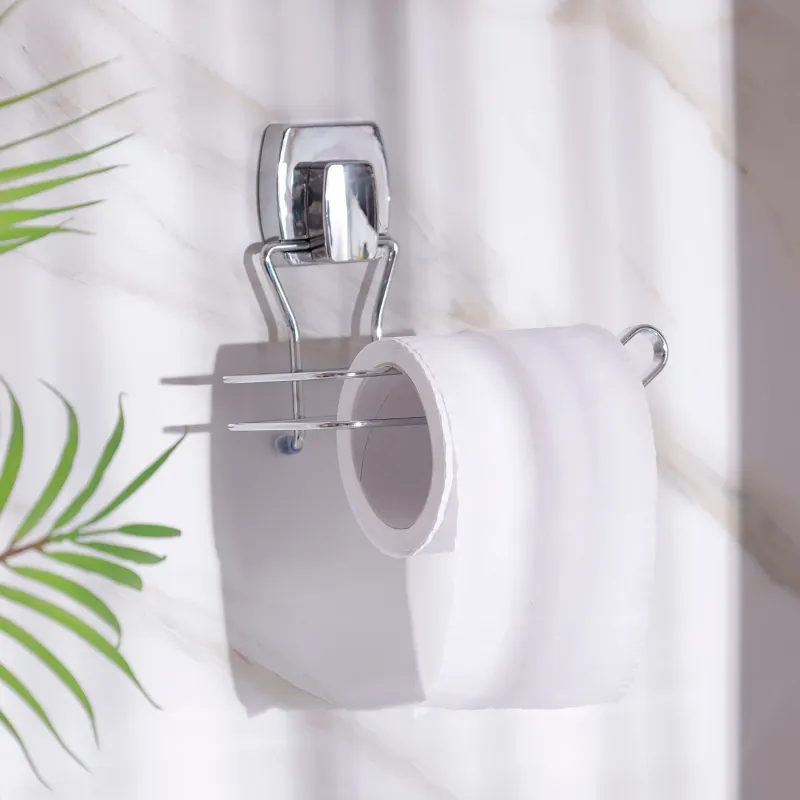 Toilet paper holder, 17 cm, vacuum suction cup, metal / plastic, Method, image-2