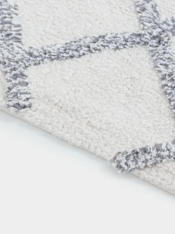 Mat, 50x80 cm, cotton, beige, Rhombus, Rhombic, image-1