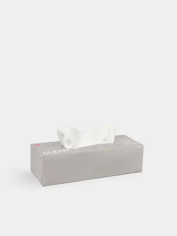 Kitchen cloth, 22x22 cm, 12 pcs, microfiber, white, Clean, image-1