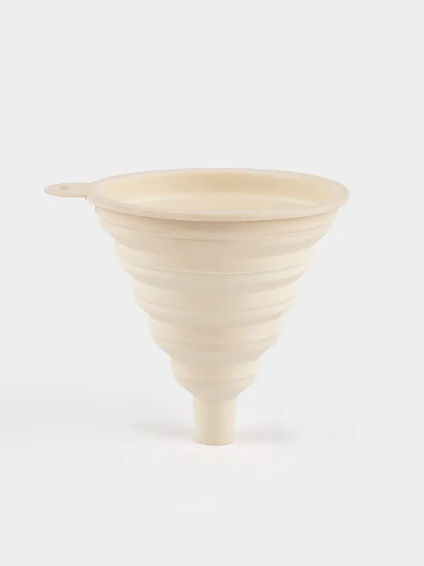 Funnel, 12x11 cm, folding, silicone, cream, Manny