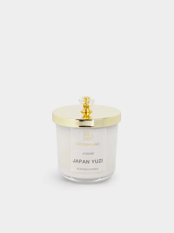 Scented candle, 9 cm, in a candle holder, with lid, glass, Japan Yuzi, Adeline, image-0