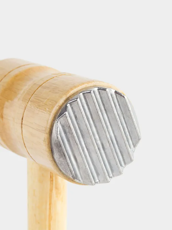 Meat chipping hammer, 29 cm, metal / wood, Wood kitchen, image-4