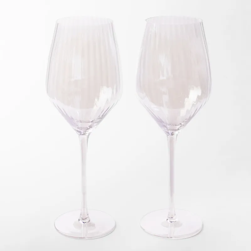 Drinking glass, 500 ml, 2 pcs, glass, mother of pearl, Lombardy polar