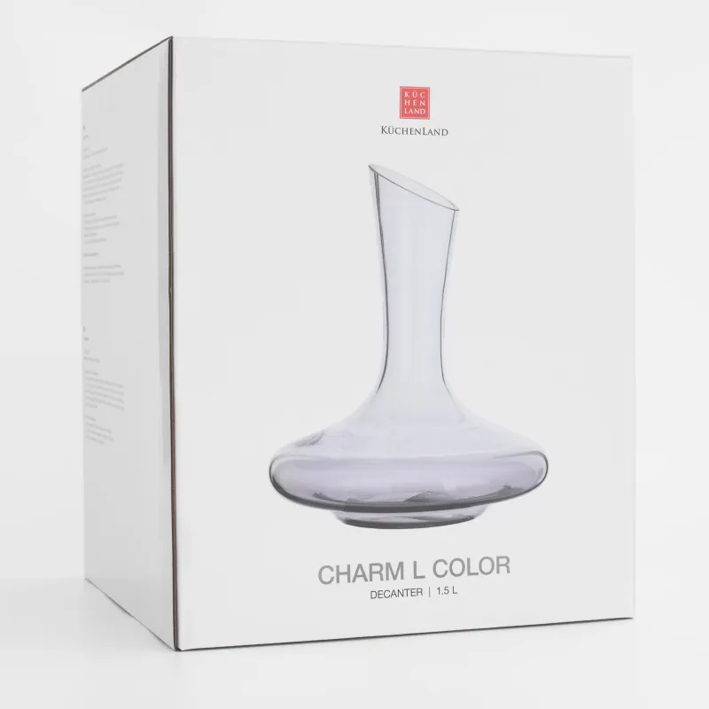 Decanter, 1.5 l, glass, grey, Charm L Color, image-5
